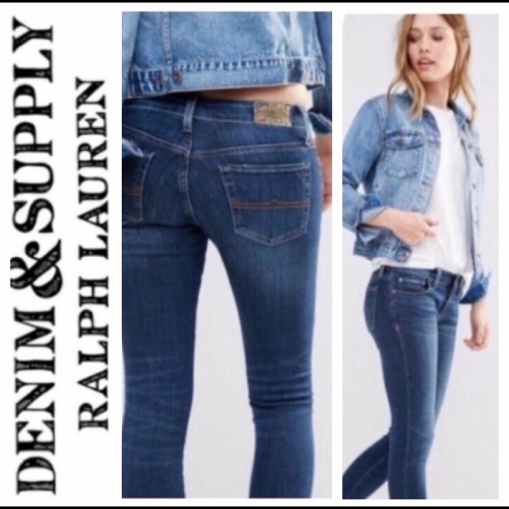 Denim & Supply Ralph Lauren Women’s Medium Wash Stretch Straight Jeans Sz 27/32